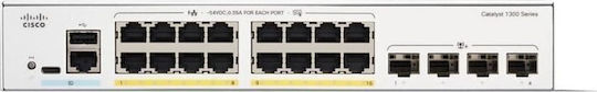 Cisco Catalyst C1300-16T-2G Managed L2 Switch με 18 Θύρες Gigabit (1Gbps) Ethernet και 2 SFP Θύρες - Image 2