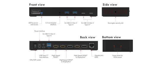 Icy Box USB-C Docking Station με HDMI/DisplayPort 4K PD Ethernet Μαύρο (IB-DK2246AC) - Image 3