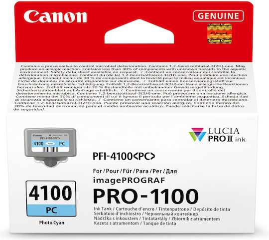 Canon PFI-4100 Γνήσιο Μελάνι Εκτυπωτή InkJet Photo Κυανό (6781C001) - Image 2