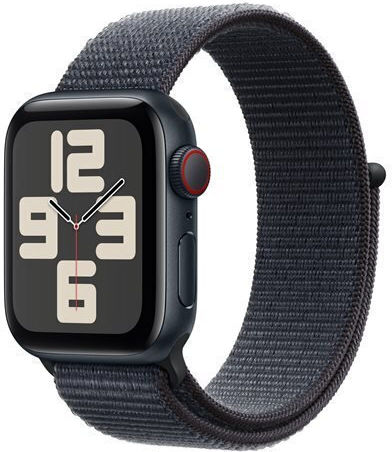 Apple Watch SE 2024 Cellular Aluminium 40mm Αδιάβροχο με eSIM και Παλμογράφο (Midnight με Ink Sport Loop) - Image 2
