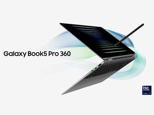 Samsung Book5 Pro 360 Copilot+ 16" OLED (Ultra 7-256V/16GB/1TB SSD/W11 Home) Gray (US Keyboard) - Image 2