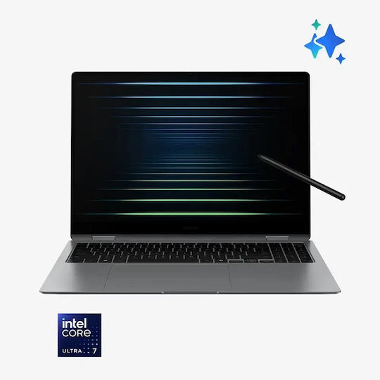 Samsung Book5 Pro 360 Copilot+ 16" OLED (Ultra 7-256V/16GB/1TB SSD/W11 Home) Gray (US Keyboard) - Image 3