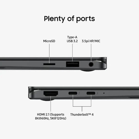 Samsung Book5 Pro 360 Copilot+ 16" OLED (Ultra 7-256V/16GB/1TB SSD/W11 Home) Gray (US Keyboard) - Image 9