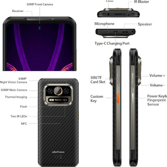 Ulefone Armor 25T Pro 5G Dual SIM (6/256GB) Ανθεκτικό Smartphone Frost Black - Image 6