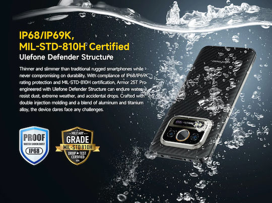 Ulefone Armor 25T Pro 5G Dual SIM (6/256GB) Ανθεκτικό Smartphone Frost Black - Image 12