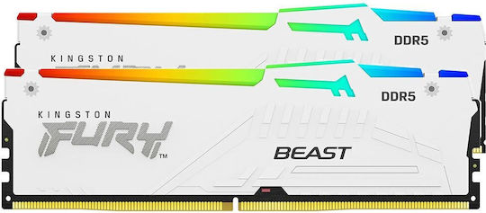 Kingston Fury Beast RGB DDR5 32GB RAM με 2x16GB Modules και Ταχύτητα 5600 για Desktop KF556C36BWEAK2-32 - Image 3