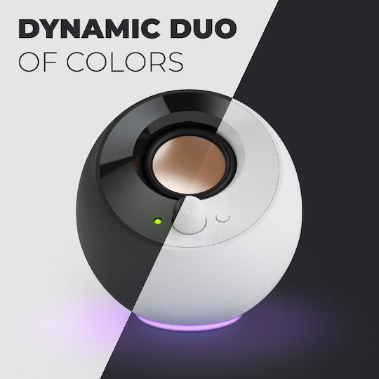 Creative Pebble SE USB-C Ηχεία Υπολογιστή 2.0 με RGB Φωτισμό και Ισχύ 4.4W σε Μαύρο Χρώμα - Image 4