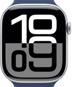 Alternative view of Apple Watch Series 10 Aluminium 42mm Αδιάβροχο με Παλμογράφο (Silver με Denim Sport Band (S/M))