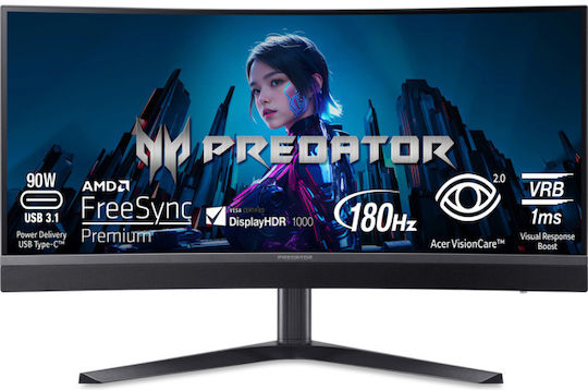 Acer Predator X34 V3 Ultrawide VA HDR Gaming Monitor 34" 3440x1400 180Hz