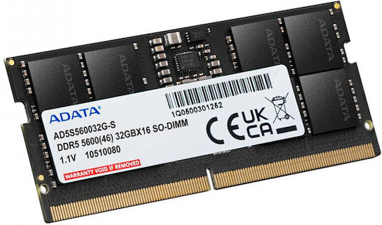 Adata DDR5 με Module 1x16GB και Ταχύτητα 5600 για Laptop AD5S560016G-S - Image 3