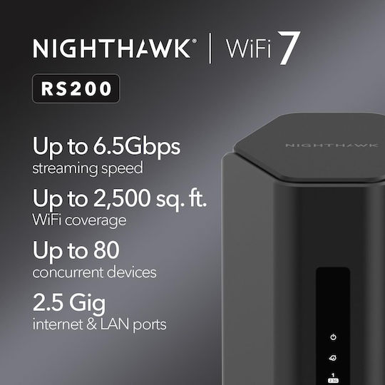 NetGear Nighthawk RS200 Ασύρματο Router Wi‑Fi 7 με 4 Θύρες - Image 3
