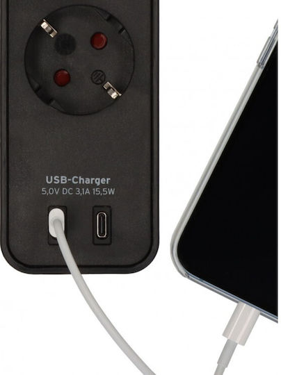 Brennenstuhl Ecolor Πολύπριζο 4 Θέσεων με 2 USB-C, Διακόπτη και Καλώδιο 1.5m 1153240106 - Image 6