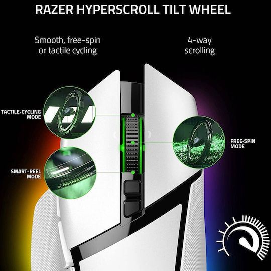 Razer Basilisk V3 Pro 35K Ασύρματο RGB Gaming Ποντίκι 35000 DPI Λευκό - Image 4