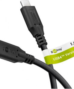 Goobay USB 4 Cable USB-C male - USB-C 100W Μαύρο 1m 74191