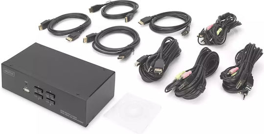 Digitus DS-12882 KVM Switch 4 Port Dual Display 4K - Image 5