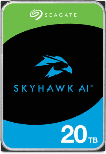 Seagate Skyhawk AI 512E 20TB HDD Σκληρός Δίσκος 3.5" SATA III 7200rpm με 512MB Cache για NAS / Server / Καταγραφικό ST20000VE003