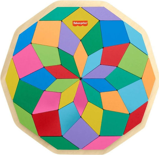 Ξύλινο Παιδικό Puzzle Μαντάλα για 3+ Ετών 40pcs HXT94 Fisher Price - Image 4