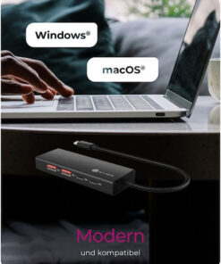 Alternative view of Icy Box USB 3.2 Hub 5 Θυρών με σύνδεση USB-C (IB-HUB1436-CPD)