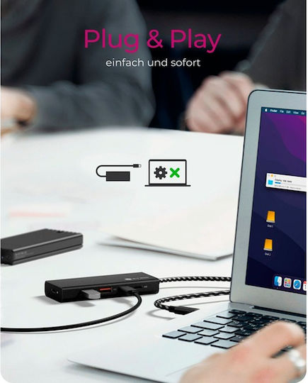 Icy Box USB 3.2 Hub 5 Θυρών με σύνδεση USB-C (IB-HUB1436-CPD) - Image 4