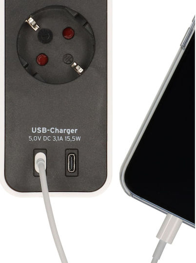 Brennenstuhl Ecolor Πολύπριζο Aσφαλείας 4 Θέσεων με 2 USB-C, Διακόπτη και Καλώδιο 1.5m 1153240126 - Image 6
