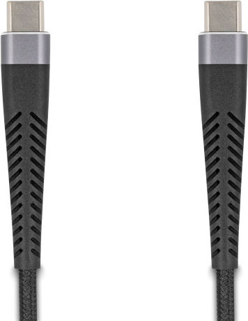 DeLock Braided USB 2.0 Cable USB-C male - USB-C 60W Μαύρο 1m (81124) - Image 3