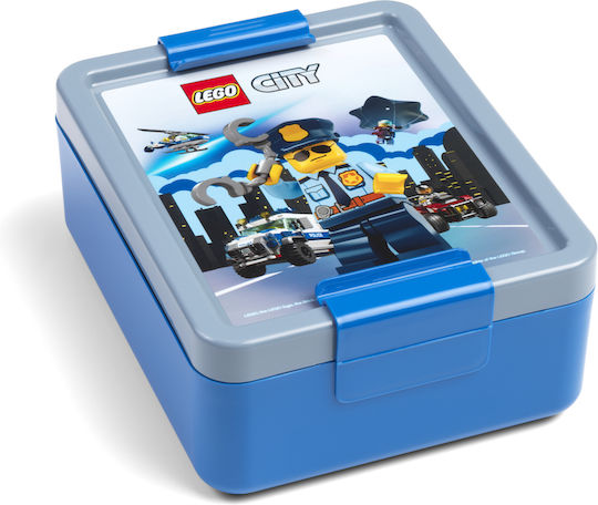 LEGO City Πλαστικό Παιδικό Δοχείο Φαγητού 1lt Γαλάζιο 40521735
