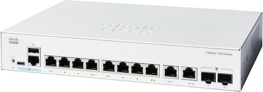 Cisco Catalyst C1300-8T-E-2G Managed L2 Switch με 10 Θύρες Gigabit (1Gbps) Ethernet και 2 SFP Θύρες - Image 2