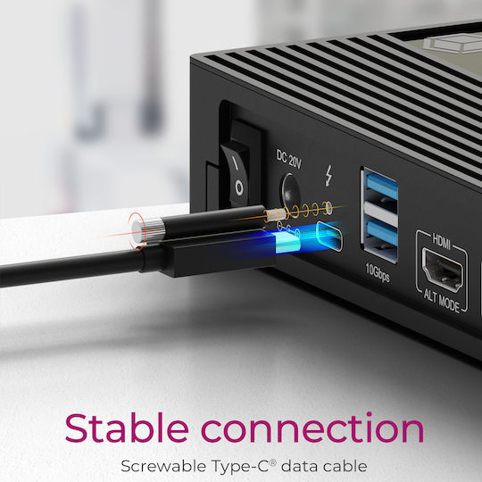 Icy Box USB-C Docking Station με HDMI/DisplayPort 4K PD Ethernet Μαύρο (IB-DK2246AC) - Image 7