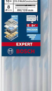 Alternative view of Bosch Cyl-9 Multiconstruction Σετ 10 Τρυπάνια με Κυλινδρικό Στέλεχος για Γυαλί, Πλακίδια, Δομικά Υλικά, Μέταλλο και Ξύλο 2608900643