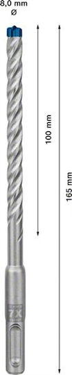 Bosch Sds Plus-7x Drill Bit Σετ 10 Διαμαντοτρύπανα Καρβιδίου με SDS Plus Στέλεχος για Δομικά Υλικά, Γυαλί και Πλακίδια 2608900167 - Image 2