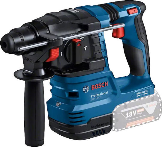 Bosch GBH 18V-22 Professional Κρουστικό Σκαπτικό Πιστολέτο Μπαταρίας 18V Solo με Υποδοχή SDS Plus 0611924001 - Image 2