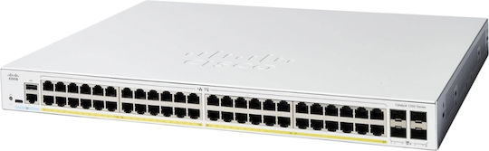 Cisco Catalyst C1300-48FP-4X Managed L2 PoE+ Switch με 48 Θύρες Gigabit (1Gbps) Ethernet και 4 SFP Θύρες