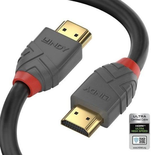 Lindy Anthra Line HDMI 1.4 Cable HDMI male - HDMI male 2m Μαύρο 36953 - Image 9
