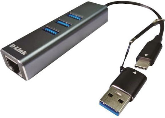 D-Link DUB-2332 USB-C Αντάπτορας Δικτύου για Ενσύρματη σύνδεση Gigabit Ethernet - Image 3
