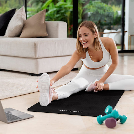 Στρώμα Γυμναστικής Yoga Μαύρο (183x61x0.6cm) - Image 3