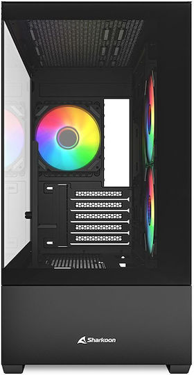 Sharkoon MK6 RGB Micro Tower Κουτί Υπολογιστή με Πλαϊνό Παράθυρο Μαύρο - Image 2