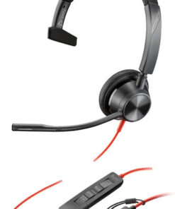 Alternative view of Poly Blackwire 3315 On Ear Multimedia Ακουστικά με μικρόφωνο και σύνδεση 3.5mm Jack / USB-C