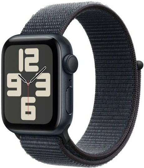 Apple Watch SE 2024 Aluminium 40mm Αδιάβροχο με Παλμογράφο (Midnight με Ink Sport Loop) - Image 2