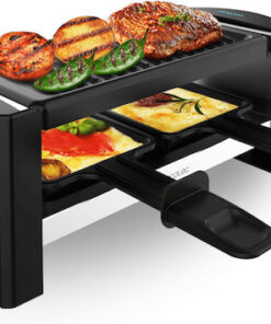Cecotec Raclette Cheese & Grill 3200 Επιτραπέζια Ηλεκτρική Ψησταριά Raclette Αυλακωτής Πλάκας 320W Ανοξείδωτη 20x10εκ. 03264
