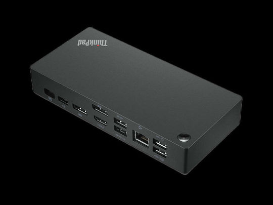 Lenovo ThinkPad Universal 90W USB-C Docking Station με HDMI/DisplayPort 4K PD Ethernet και συνδεση 3 Οθονών Μαύρο - Image 5