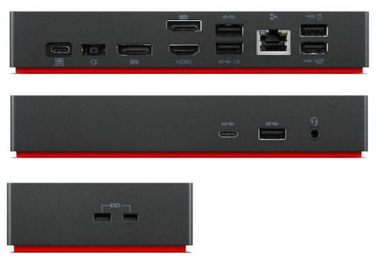 Lenovo ThinkPad Universal 90W USB-C Docking Station με HDMI/DisplayPort 4K PD Ethernet και συνδεση 3 Οθονών Μαύρο - Image 9