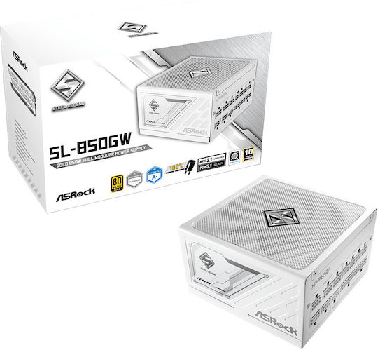 ASRock Steel Legend SL-850GW 850W Λευκό Τροφοδοτικό Υπολογιστή Full Modular 80 Plus Gold - Image 2