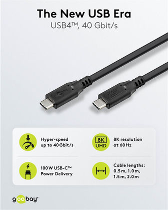 Goobay USB 3.0 Cable USB-C male - USB-C 100W Μαύρο 2m 74193 - Image 7