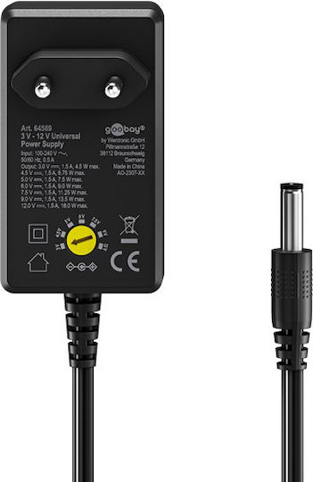 Goobay Ρυθμιζόμενο Universal Τροφοδοτικό 5 2.4A 12W με σετ βυσμάτων (74436) - Image 2