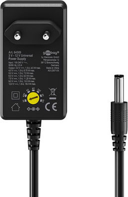 Goobay Ρυθμιζόμενο Universal Τροφοδοτικό 5 2.4A 12W με σετ βυσμάτων (74436) - Image 6