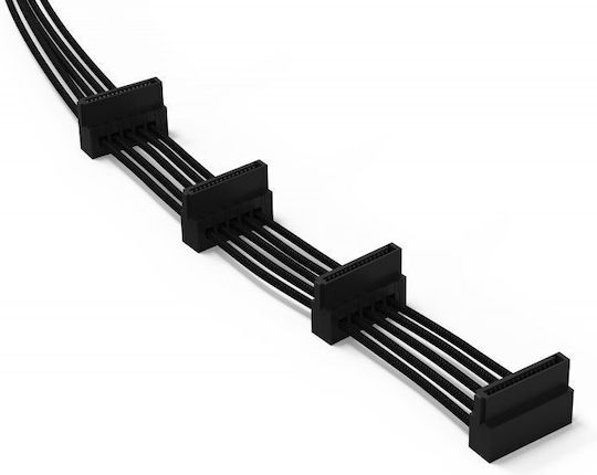 Be Quiet CS-3440 7-Pin SATA III - 3x 7-Pin SATA III Angle (90°) Cable 0.42m Μαύρο (BC022) - Image 4