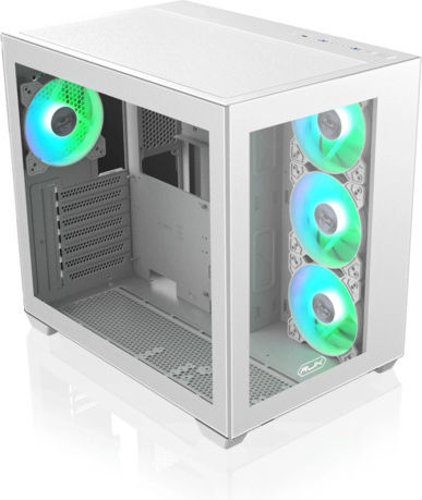 Raijintek Paean C7 TG4 Gaming Midi Tower Κουτί Υπολογιστή με Πλαϊνό Παράθυρο και RGB Φωτισμό Λευκό - Image 5