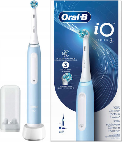 Oral-B iO Series 3N Ηλεκτρική Οδοντόβουρτσα με Αισθητήρα Πίεσης και Θήκη Ταξιδίου Μπλε - Image 3