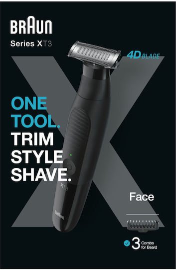 Braun Trimmer Μηχανή Επαναφορτιζόμενη XT3100 - Image 4