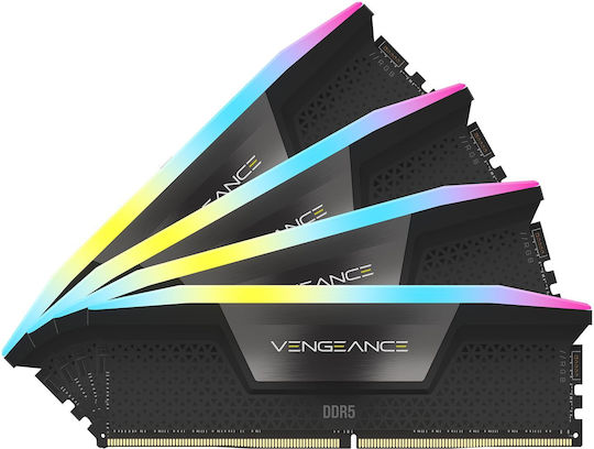 Corsair Vengeance RGB XMP DDR5 128GB RAM με 4x32GB Modules και Ταχύτητα 5600 για Desktop CMH128GX5M4B5600C40 - Image 3